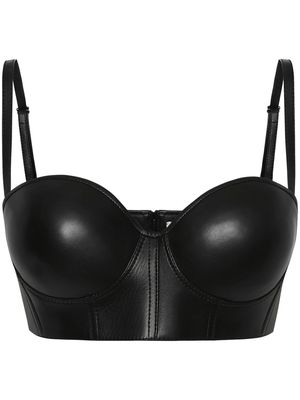Alexander McQueen cropped corset top - Black