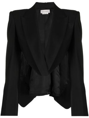Alexander McQueen Cropped Slashed cut-out detail jacket - Black