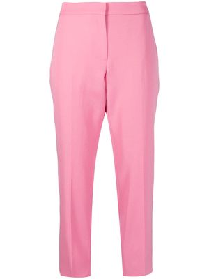Alexander McQueen cropped straight-leg trousers - Pink