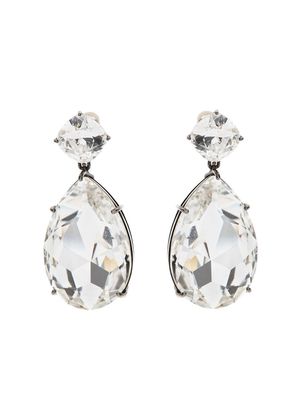Alexander McQueen crystal drop earrings - Silver