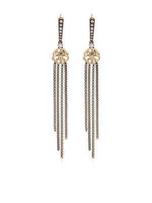 Alexander McQueen crystal-embellished drop earrings - Gold