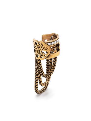 Alexander McQueen crystal-embellished ear cuff - Gold