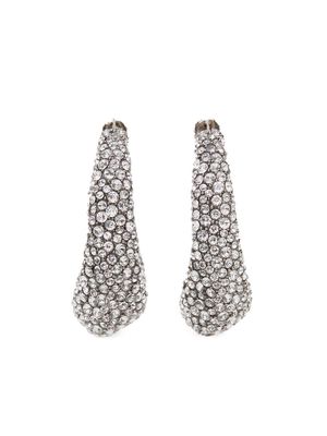 Alexander McQueen crystal-embellished hoop-earrings - Silver