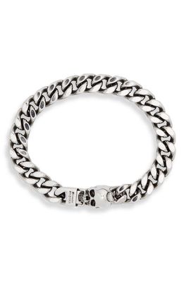 Alexander McQueen Curb Chain Bracelet in Mcq0911Sil.v.b Antil