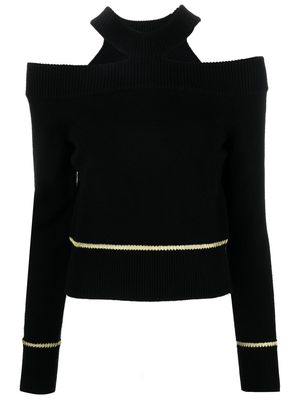 Alexander McQueen cut-out panelled jumper - Black