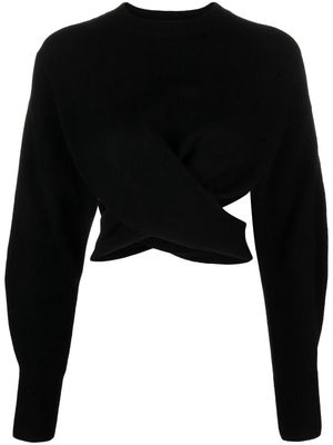 Alexander McQueen cut-out wool sweater - Black
