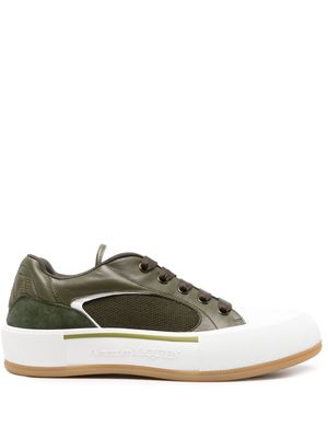 Alexander McQueen Deck Plimsoll leather sneakers - Green