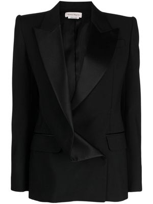 Alexander McQueen double-breasted structured blazer - Black