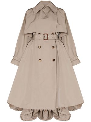 Alexander McQueen double-breasted trench coat - Neutrals