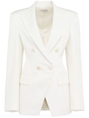 Alexander McQueen double-breasted twill blazer - White