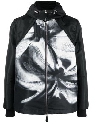 Alexander McQueen Dragonfly Shadow hooded bomber jacket - Black