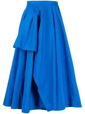 Alexander McQueen draped A-line skirt - Blue
