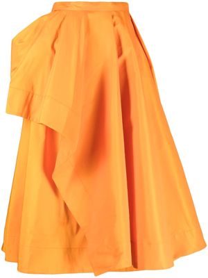 Alexander McQueen draped A-line skirt - Orange