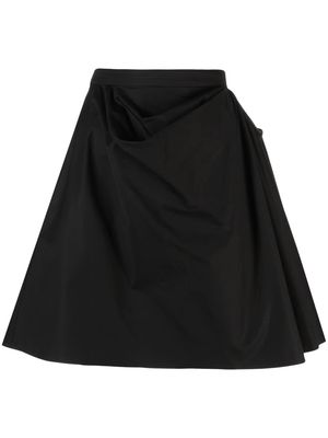 Alexander McQueen draped cotton miniskirt - Black