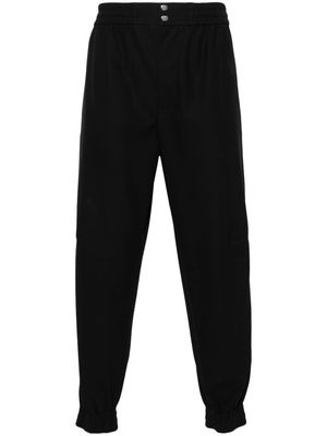 Alexander McQueen elasticated-waist tapered trousers - Black