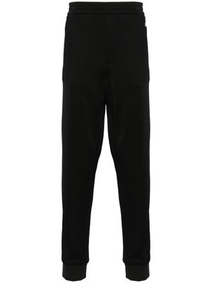 Alexander McQueen embroidered-logo contrast-panel track pants - Black