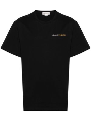 Alexander McQueen embroidered-logo cotton T-shirt - Black