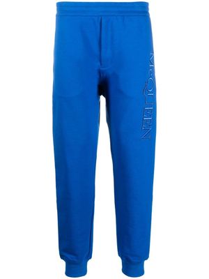 Alexander McQueen embroidered-logo track pants - Blue