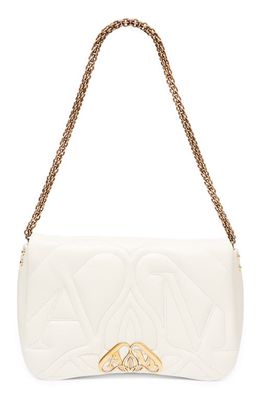 Alexander McQueen Exploded Seal Quilted Leather Shoulder Bag in Soft Ivory