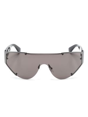 Alexander McQueen Eyewear AMQ the grip shield-frame sunglasses - Black