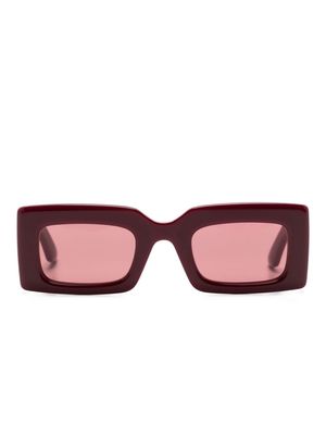 Alexander McQueen Eyewear Bold rectangle-frame sunglasses - Red