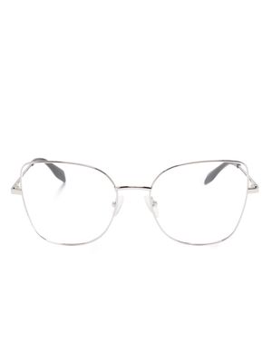 Alexander McQueen Eyewear cat eye-frame glasses - Silver