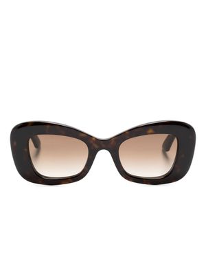 Alexander McQueen Eyewear cat-eye frame sunglasses - Brown