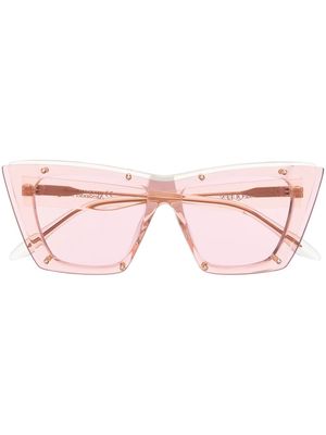 Alexander McQueen Eyewear cat eye frameless sunglasses - Pink