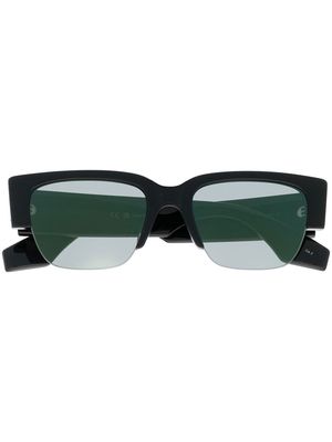 Alexander McQueen Eyewear contrasting-bridge detail sunglasses - Black