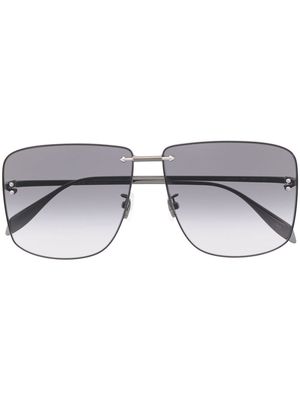 Alexander McQueen Eyewear gradient oversize-frame sunglasses - Grey