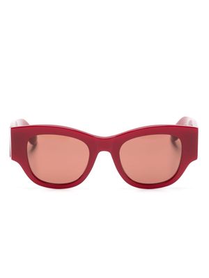 Alexander McQueen Eyewear logo engraved tinted sunglasses - Red