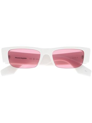 Alexander McQueen Eyewear logo-print detail sunglasses - White