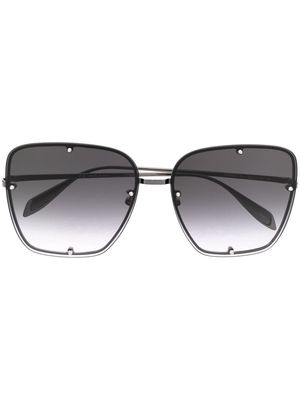 Alexander McQueen Eyewear oversized-frame sunglasses - Black