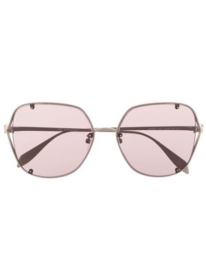 Alexander McQueen Eyewear oversized-frame sunglasses - Grey