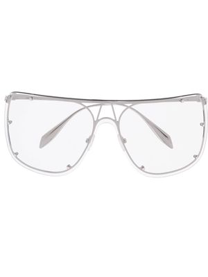 Alexander McQueen Eyewear oversized-frame sunglasses - Silver