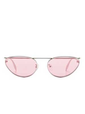 Alexander McQueen Eyewear piercing-detailing cat-eye sunglasses - Silver