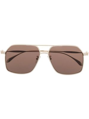 Alexander McQueen Eyewear pilot-frame sunglasses - Gold