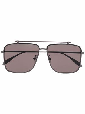 Alexander McQueen Eyewear pilot-frame tinted glasses - Black
