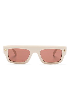 Alexander McQueen Eyewear rectangle-frame sunglasses - Neutrals