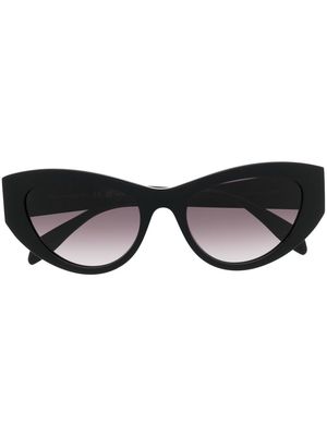Alexander McQueen Eyewear Seal-Logo cat-eye sunglasses - Black
