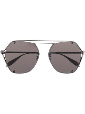 Alexander McQueen Eyewear Skull pilot-frame sunglasses - Black