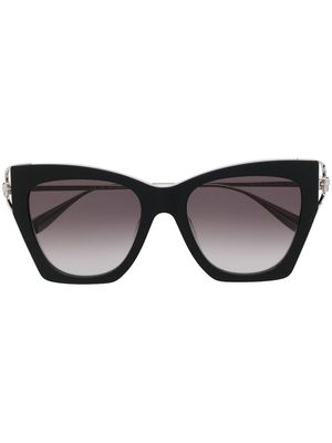 Alexander McQueen Eyewear Skull-stud cat-eye sunglasses - Black