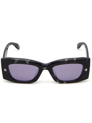 Alexander McQueen Eyewear Spike Studs rectangular-frame suglasses - Black