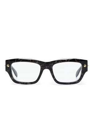 Alexander McQueen Eyewear spike studs wayfarer glasses - Black