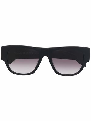 Alexander McQueen Eyewear square-frame logo-print sunglasses - Black