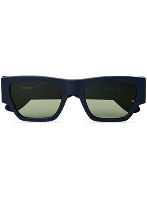 Alexander McQueen Eyewear wide-frame sunglasses - Blue