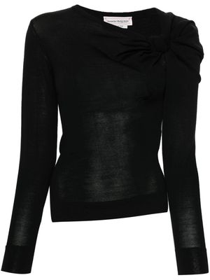 Alexander McQueen fine wool knotted jumper - Black