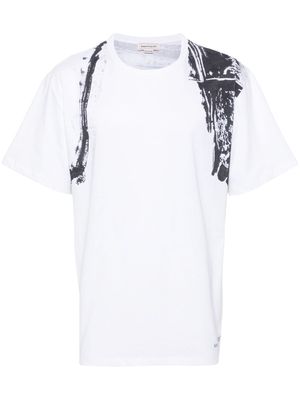 Alexander McQueen Fold Harness cotton T-shirt - White