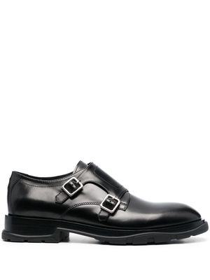 Alexander McQueen front-buckle-fastening monk shoes - Black