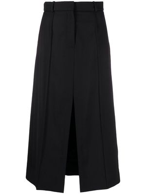 Alexander McQueen front slit A-line skirt - Black